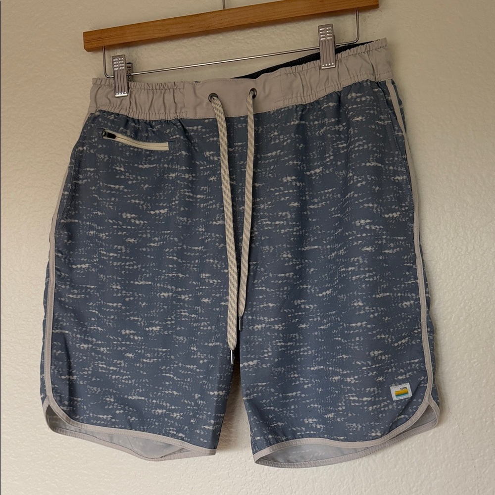 Vuori Gray Patterned Swim Shorts